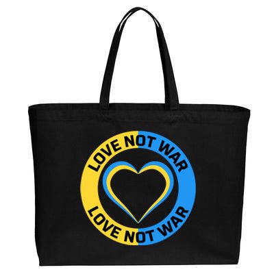 Love Not War For Ukrainian Supporters 5 Cotton Canvas Jumbo Tote