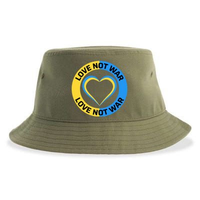 Love Not War For Ukrainian Supporters 5 Sustainable Bucket Hat