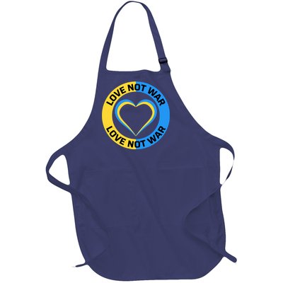 Love Not War For Ukrainian Supporters 5 Full-Length Apron With Pockets