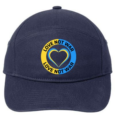 Love Not War For Ukrainian Supporters 5 7-Panel Snapback Hat