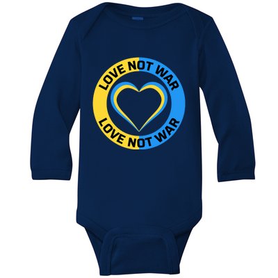 Love Not War For Ukrainian Supporters 5 Baby Long Sleeve Bodysuit