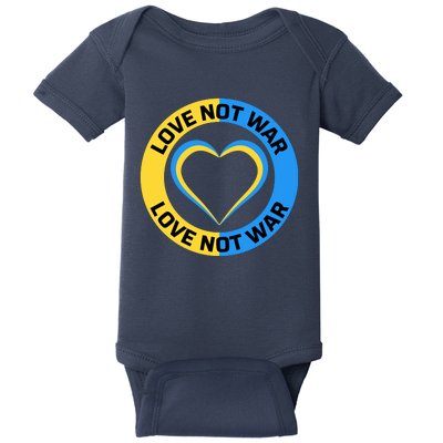 Love Not War For Ukrainian Supporters 5 Baby Bodysuit