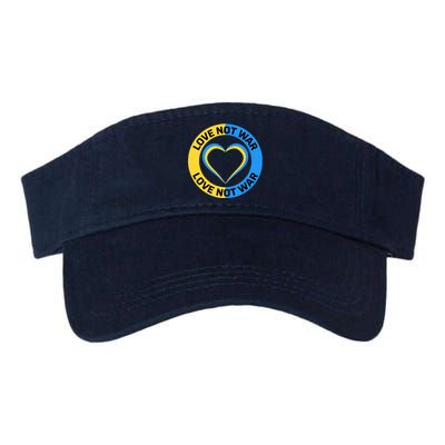 Love Not War For Ukrainian Supporters 5 Valucap Bio-Washed Visor