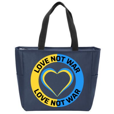 Love Not War For Ukrainian Supporters 5 Zip Tote Bag