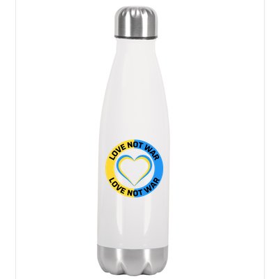 Love Not War For Ukrainian Supporters 5 Stainless Steel Insulated Water Bottle