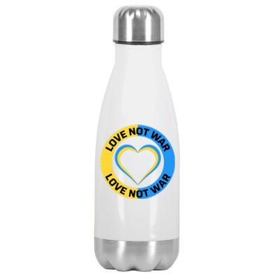 Love Not War For Ukrainian Supporters 5 Stainless Steel Insulated Water Bottle