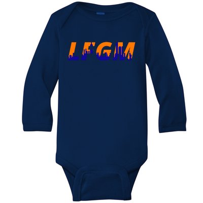 LFGM New York City Skyline Baby Long Sleeve Bodysuit