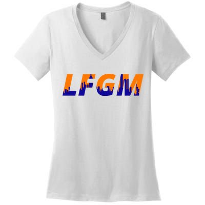 LFGM New York City Skyline Women's V-Neck T-Shirt