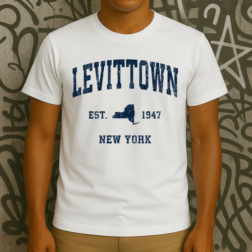Levittown New York Ny Vintage Athletic T-Shirt