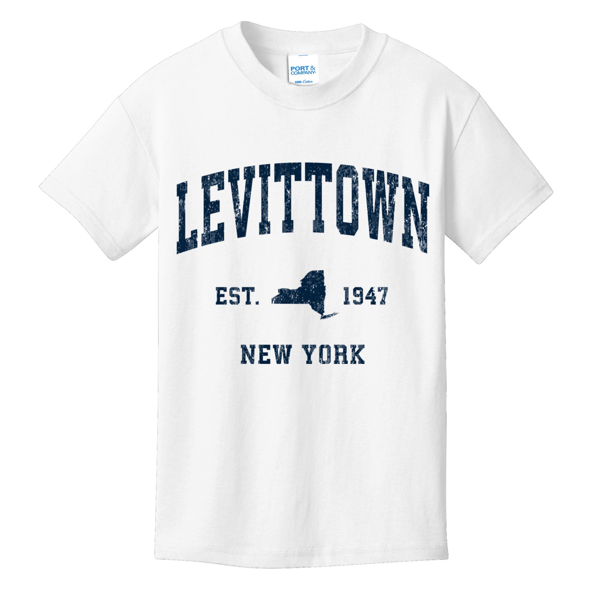 Levittown New York Ny Vintage Athletic Kids T-Shirt
