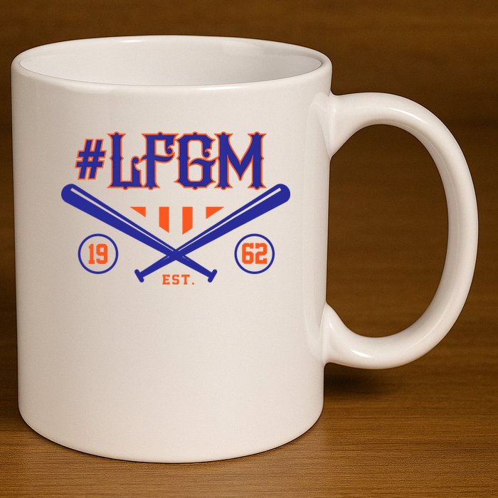 LFGM New York Baseball Est 1962 11oz C Handle Ceramic Mug