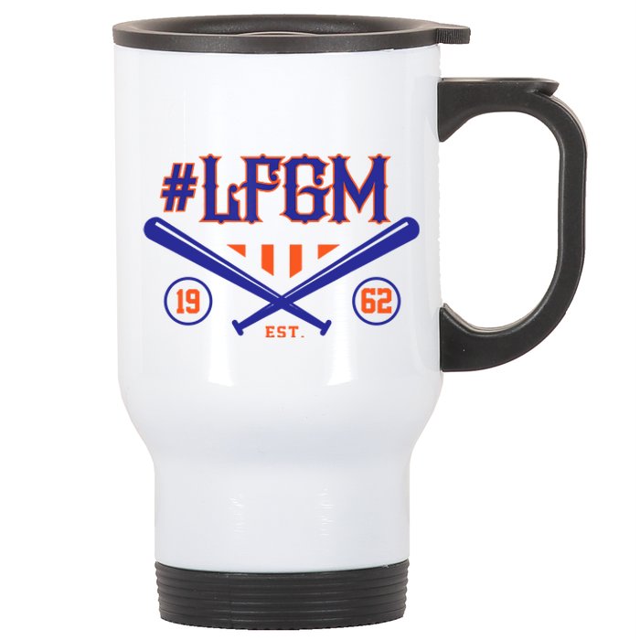 LFGM New York Baseball Est 1962 Stainless Steel Travel Mug