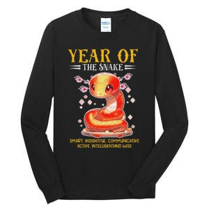 Lunar New Year Happy Chinese New Year Of The Snake 2025 Tall Long Sleeve T-Shirt