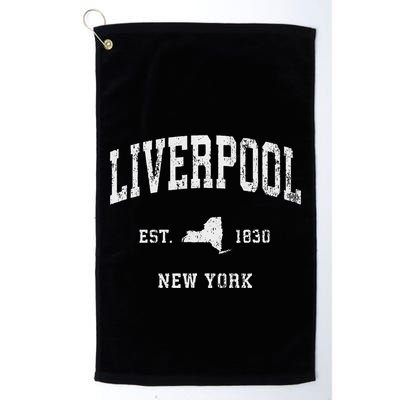 Liverpool New York Ny Vintage Athletic Sports Design Golf Towel
