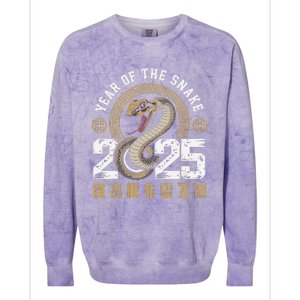 Lunar New Year Chinese New Year Of The Snake 2025 Red Funny Colorblast Crewneck Sweatshirt