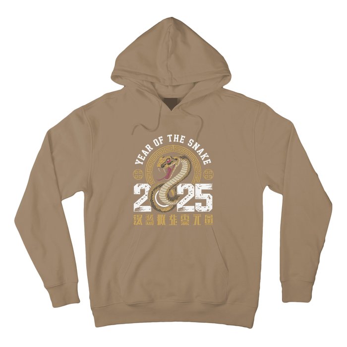 Lunar New Year Chinese New Year Of The Snake 2025 Red Funny Hoodie