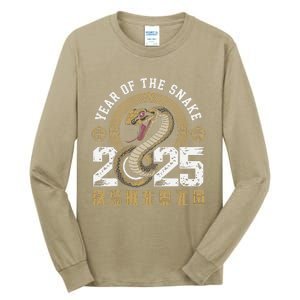 Lunar New Year Chinese New Year Of The Snake 2025 Red Funny Tall Long Sleeve T-Shirt