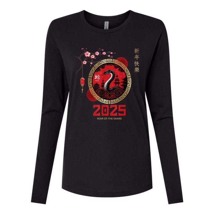 Lunar New Year Chinese New Year 2025 Year Of The Snake 2025 Gift Womens Cotton Relaxed Long Sleeve T-Shirt