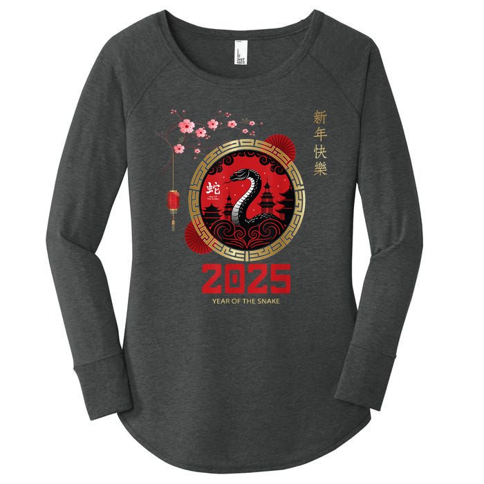 Lunar New Year Chinese New Year 2025 Year Of The Snake 2025 Gift Women's Perfect Tri Tunic Long Sleeve Shirt