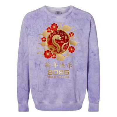 Lunar New Year Year Of The Snake 2025 Chinese New Year 2025 Gift Colorblast Crewneck Sweatshirt