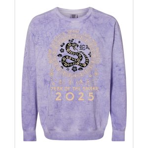 Lunar New Year Of The Snake 2025 Happy Chinese New Year Colorblast Crewneck Sweatshirt