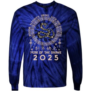 Lunar New Year Of The Snake 2025 Happy Chinese New Year Tie-Dye Long Sleeve Shirt