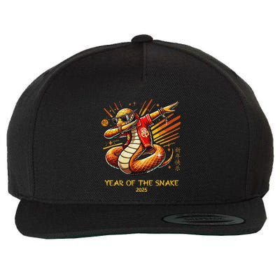 Lunar New Year 2025 Chinese New Year Of The Snake Wool Snapback Cap