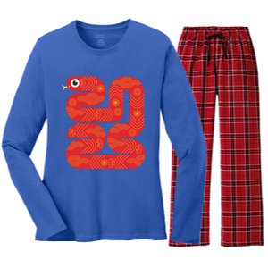 Lunar New Year 2025 Year Of The Snake Women's Long Sleeve Flannel Pajama Set 