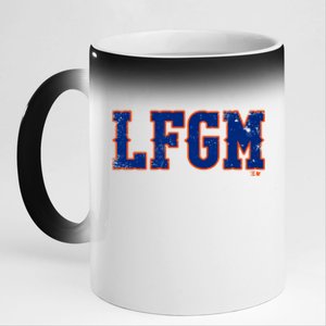 Lfgm New York Baseball 11oz Black Color Changing Mug