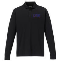 Lfgm New York Baseball Performance Long Sleeve Polo