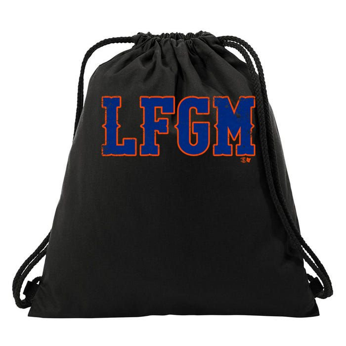 Lfgm New York Baseball Drawstring Bag