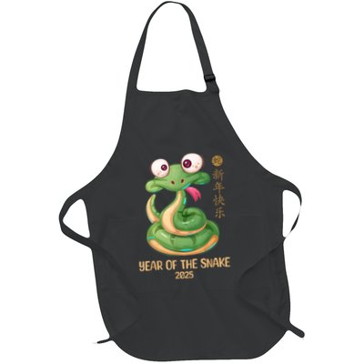 Lunar New Year 2025 Happy Chinese New Year Of The Snake Full-Length Apron With Pockets