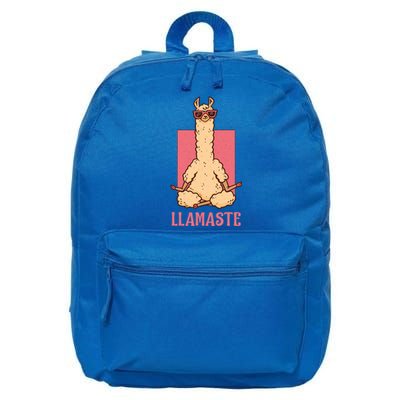 Llama Namaste Yoga Mom Chakra Workout Mothers Day Funny Gift 16 in Basic Backpack