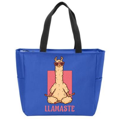 Llama Namaste Yoga Mom Chakra Workout Mothers Day Funny Gift Zip Tote Bag