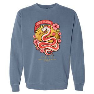 Lunar New Year Happy Chinese New Year Of The Snake 2025 Garment-Dyed Sweatshirt