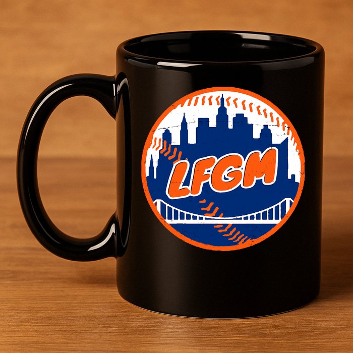 LFGM New York Baseball 11oz C Handle Ceramic Mug