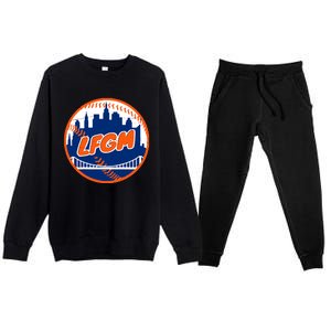 LFGM New York Baseball Premium Crewneck Sweatsuit Set