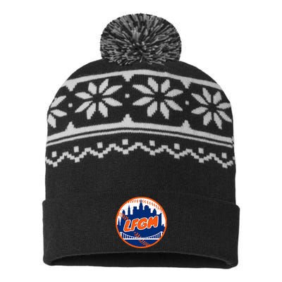 LFGM New York Baseball USA-Made Snowflake Beanie