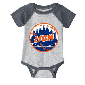 LFGM New York Baseball Infant Baby Jersey Bodysuit