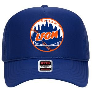 LFGM New York Baseball High Crown Mesh Back Trucker Hat