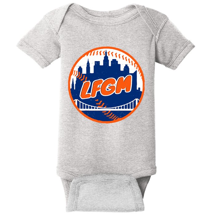 LFGM New York Baseball Baby Bodysuit