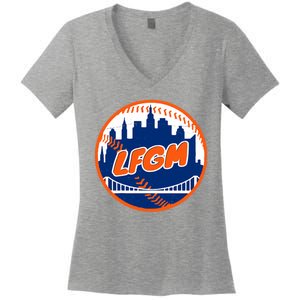 LFGM New York Baseball Women's V-Neck T-Shirt