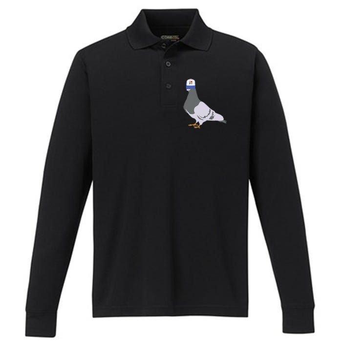 Love New York Classic Heart Design Performance Long Sleeve Polo