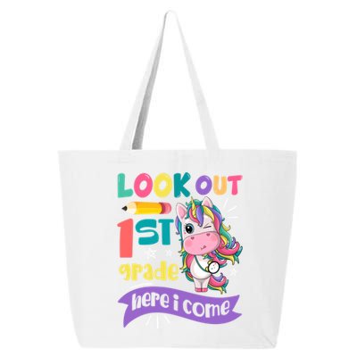 Look Out 1St Grade Here I Come Unicorn First Grade Gift 25L Jumbo Tote