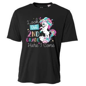 Look Out 2nd Grade Here I Come Unicorn Back To School Kids Cooling Performance Crew T-Shirt