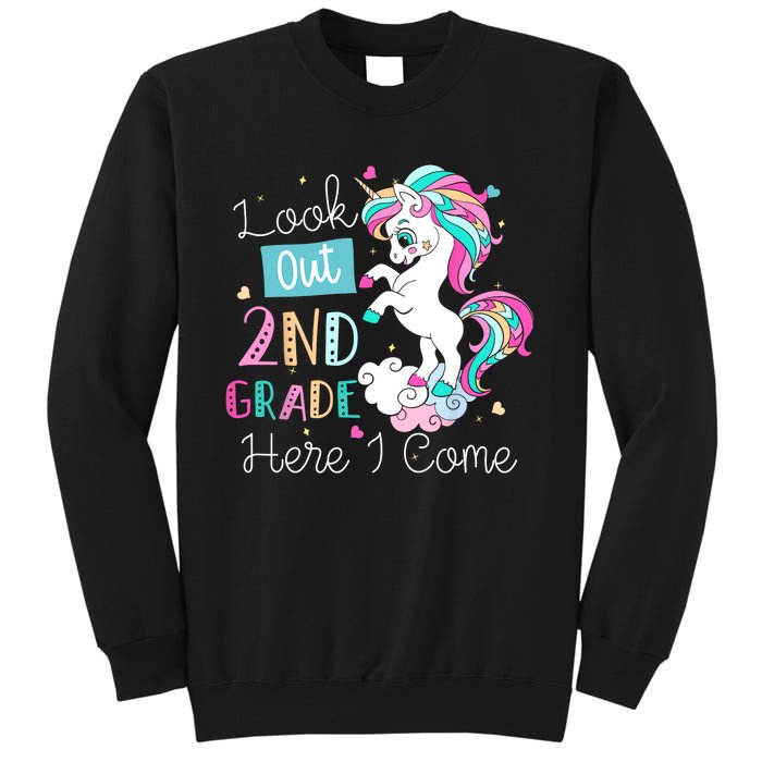 Look Out 2nd Grade Here I Come Unicorn Back To School Kids Sweatshirt