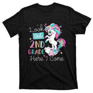 Look Out 2nd Grade Here I Come Unicorn Back To School Kids T-Shirt