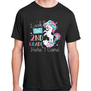 Look Out 2nd Grade Here I Come Unicorn Back To School Kids Adult ChromaSoft Performance T-Shirt