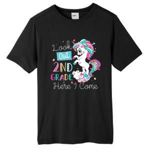 Look Out 2nd Grade Here I Come Unicorn Back To School Kids Tall Fusion ChromaSoft Performance T-Shirt