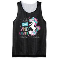 Look Out 2nd Grade Here I Come Unicorn Back To School Kids Mesh Reversible Basketball Jersey Tank